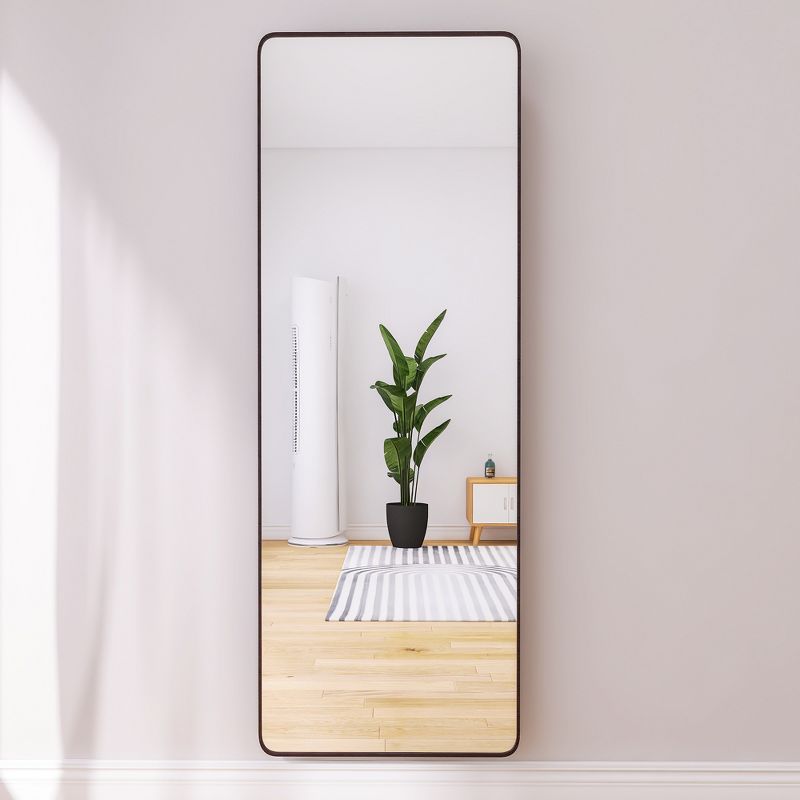 Bowen 65 in. H x 22 in. W Oversized Rectangle Round Corner Aluminum Frame Full-Length Mirror-The Pop Home, 3 of 7