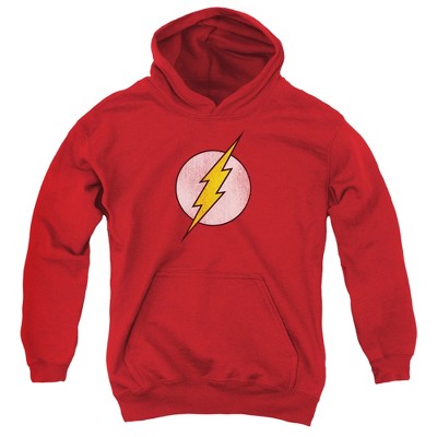 Boys’ DC Flash Flash Logo Distressed Hooded Sweatshirt