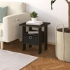 HOMLUX Set of 2 End Table Nightstand with Bin Drawer, Multiple Color Options - 3 of 4