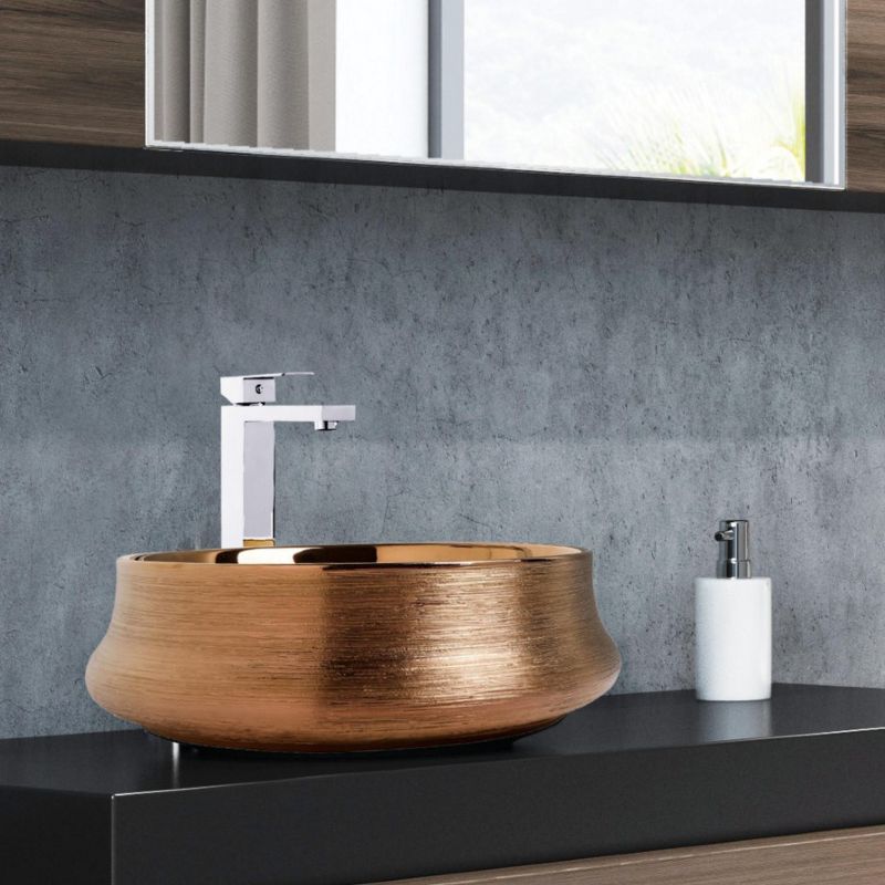 Fine Fixtures Luxury Round Vessel Bathroom Sink - Brushed Bronze, 2 of 6