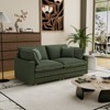 Loveseat/3-seat Sectional Sofa Features a Deep Seat 4 Pillows Corduroy Serpentine Springs Solid Wood Frame Removable Footstool for Living Rooms - 2 of 4