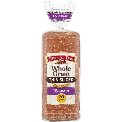 Pepperidge Farm Whole Grain Thin Sliced Bread 100% Whole Wheat Bread ...