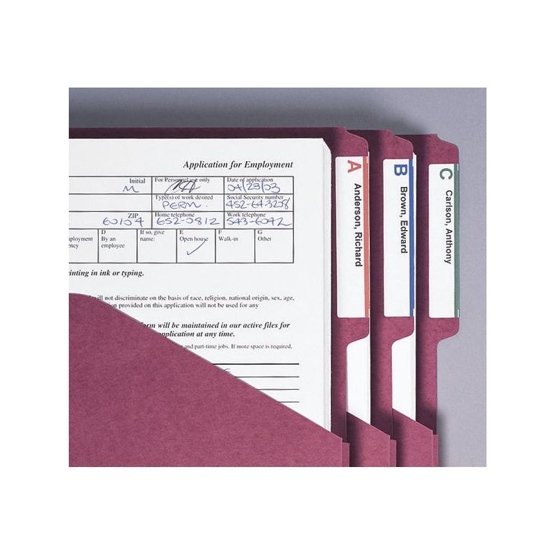 Smead Organized Up  Expanding Slash Jacket, 2/5-Cut Tab, 1" Expansion, Letter Size, Assorted Colors, 5 per Pack (75445), 4 of 10