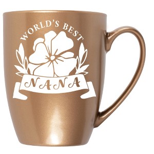 Elanze Designs World'S Best Nana Bronze 10 ounce New Bone China Coffee Cup Mug - 1 of 4