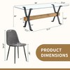 9-Piece Dining Set with Glass Table and 8 Armless Chairs - 4 of 4
