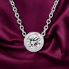 Slickblue Solitaire Bezel Cubic Zirconia Pendant for Women, 16-Inch Link Chain, Rhodium Plated, 1.1 Ct - 3 of 3