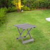 VisioGear Folding Tables, Patio Folding Square Table for Backyard, Portable Design Space-Saving, Grey, 19.75"*19.75"*19.75" - 2 of 4