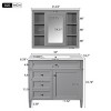 Bathroom Vanity Cabinets 36 Inches With Medicine Cabinet, Bathroom Floor Cabinets With 2 Soft Closing Doors And 4 Drawers-Cuddlewood - 4 of 4
