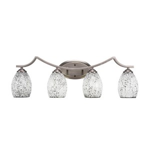 Toltec Lighting Zilo 4 - Light Vanity in  Graphite with 5" Black Fusion Shade - 1 of 1