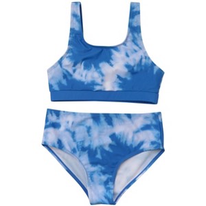 Just Love Girls’ UPF 50+ 2-Piece Bikini Swimsuit Set – Neon, Tie-Dye & Ombre Styles for Kids - 1 of 2