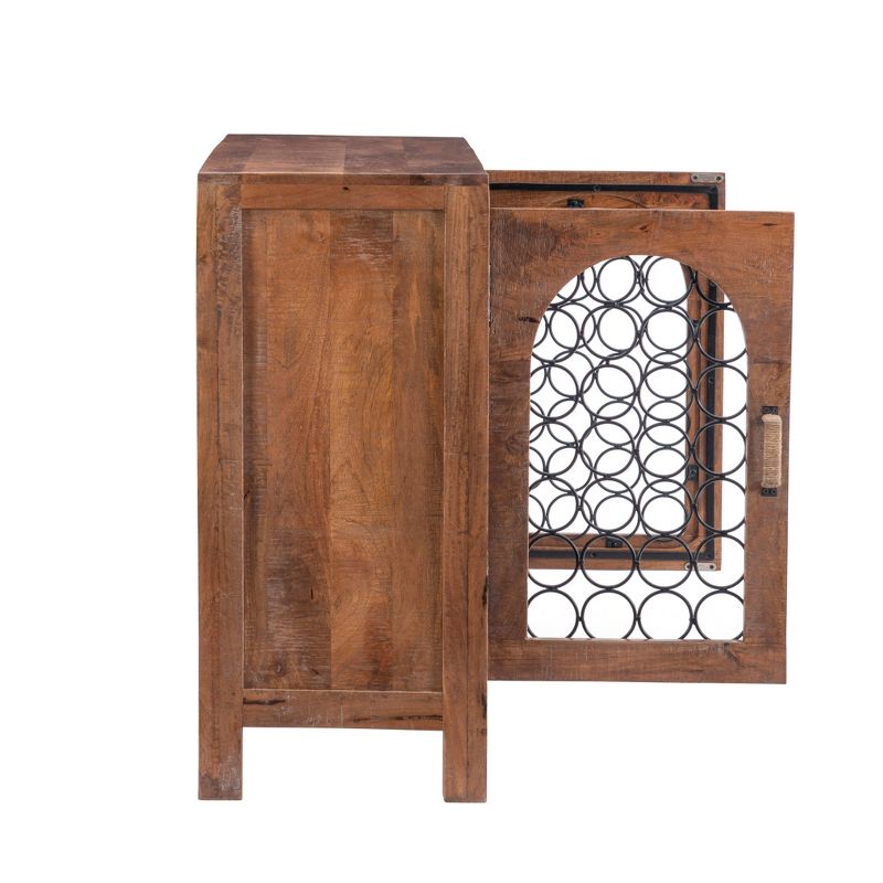 36&#34; Creswell Boho Solid Wood Console Decorative Metal 2 Door Storage Brown - Powell, 6 of 15