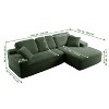 109'' Modern Boneless Sofa Couch, Corduroy Modular Sectional Sofa With L-Shape Chaise, No Assembly Required - 3 of 4