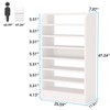 Lirago White Particle Board 8-Tier Shoe Rack 25.6x11.8x47.2 Inch Compact Storage Cabinet - 4 of 4