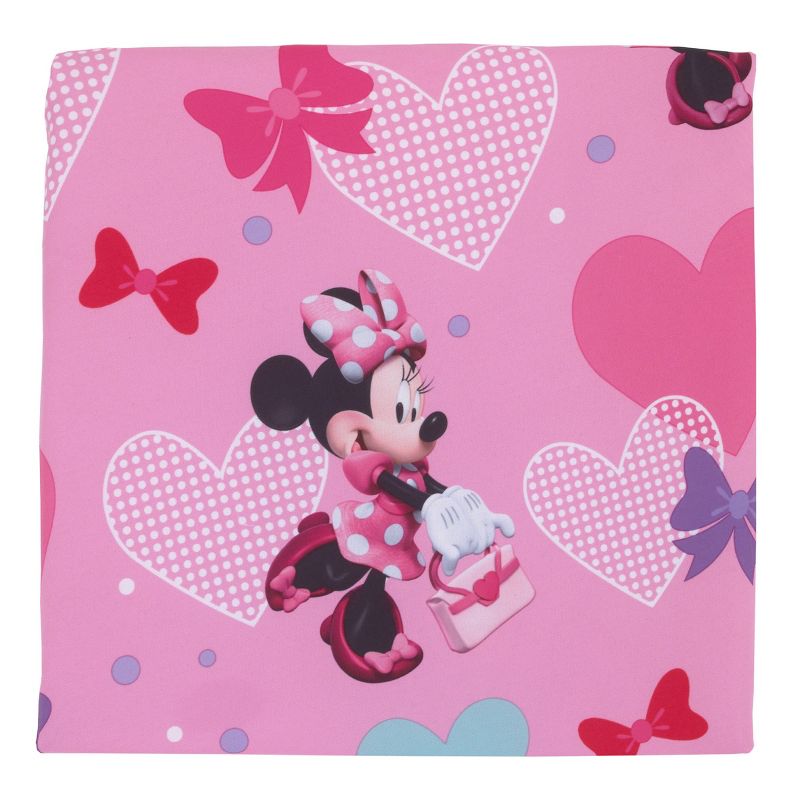 Disney Minnie Mouse Hearts and Bows 4 Piece Toddler Bed Set in Purple, Pink and Turquoise, 4 of 7