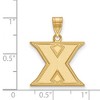 Black Bow Jewelry 14k Yellow Gold Xavier Musketeers NCAA Medium Pendant - 2 of 3