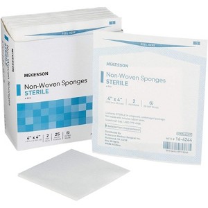 Mckesson 16-4244 Nonwoven Sponges 4-Ply 4 in. x 4 in. Sterile 2 Per Pack (Box of 25) - 1 of 4