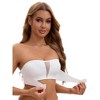 INSPIRE CHIC Women's Mesh Front Closure Push Up Wirefree Bandeau Strapless Breathable Tube Bras - 4 of 4