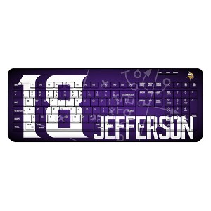 NFL Minnesota Vikings Players Game Tactic Wireless USB Keyboard - 1 of 4