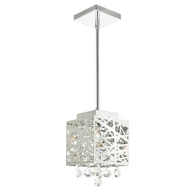 CWI Lighting Eternity 1 Light Pendant With Chrome Finish