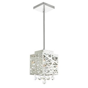 CWI Lighting Eternity 1 Light Pendant With Chrome Finish - 1 of 4