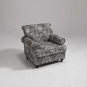 Floral Upholstered Chair - Chenille Fabric,Cozy Lounge Chair for Living Room, Bedroom, or Office - 1 of 4
