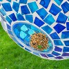 Sunnydaze Outdoor Garden Patio Round Glass with Mosaic Design Hanging Fly-Through Bird Feeder - 6" - 4 of 4