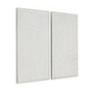 HomeRoots Set of Two White Metal Abstract Hanging Dimensional Sculptures - 3 of 4