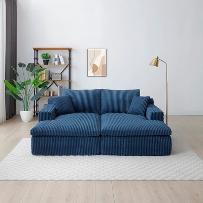 TiramisuBest 3-in-1 Sleeper Sofa Bed with Pull-Out Couch and Linen Chaise, Comfortable Sofa Sleeper for Living Room,Beige