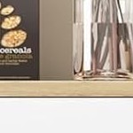 wood grain cabinet + white front panel