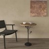 GlasFlength End Tables, Modern Accent End Table Coffee Table with Metal Leg for Living Room, Bedroom and Office, Brown, 15.75"*15.75"*24.4" - 3 of 4