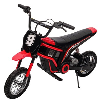 24V Shatter-resistant Plastic Electric Motorcycle with 3 Speed Modes Max Up to 14.29MPH, Parent-Controlled Safety for Kids 8-14