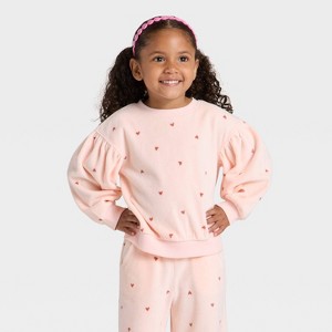 Toddler Girls' Velour Sweatshirt - Cat & Jack™ - 1 of 3