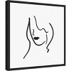 16" x 16" Muser II Woman by Isabelle Z Framed Canvas Wall Art Black - Amanti Art: Abstract Female Silhouette, Modern Decor - 2 of 4