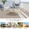 Outdoor Rug Area Rugs for Patio Waterproof Plastic Straw Reversible Border Rug for Porch Patio Outside RV Deck Balcony Picnic Beach - 4 of 4