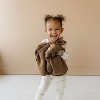 Makemake Organics Organic Cotton Scalloped Baby Knit Blanket - Brown - 2 of 4