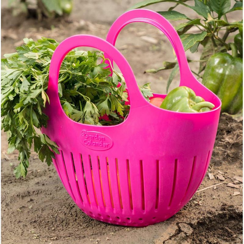 Hutzler Mini Colander Garden Basket, Small, Green, 5 of 6