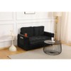 55in3 Fold Sofa,Convertible Futon Couch sleeper sofabed,Velvet linen fabric ,Perfect for Small Spaces, Living Room, or Office,Black - 3 of 4