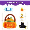 SYNCFUN Cute Plush Stuffed Pumpkin Baby Basket with 8 Fun Play Pieces, Baby's Pumpkin Halloween Playset - 3 of 4