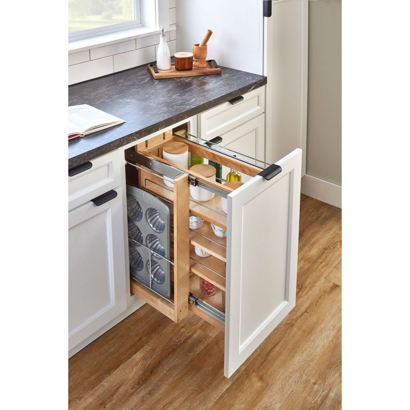 Rev-A-Shelf 448-BCSC Pullout Soft Close Kitchen Cabinet Storage Organizer, Wood Construction with Extra Durability, 2 of 7