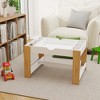 Kids 2 in 1 Play and Store Table 7 Compartments Lego Building Block Compatible Double Sided Activity Center White - 3 of 4