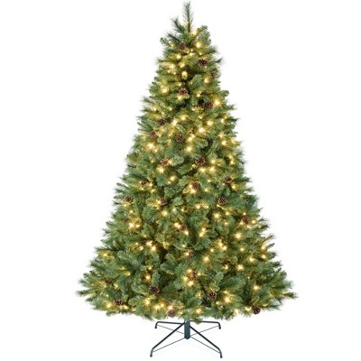 Best Choice Products Pre-Lit Scotch Pine Christmas Tree w/ 2-In-1 LED Lights