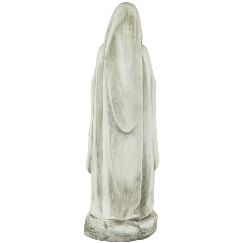 Northlight 27.75" Praying Religious Virgin Mary Outdoor Patio Garden Statue - Ivory, 5 of 6