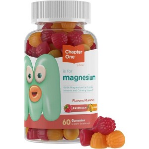 Chapter One by Zahler Great-Tasting Flavored Magnesium Gummies for Kids, Mixed Raspberry Mango Flavor - 60 Count, Certified Kosher - 1 of 4
