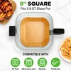 NutriChef 50-Piece Set Disposable Air Fryer Paper Liners—Oilproof Square Parchment Baking Paper for Air Fryers, Ovens, and Grilling - 3 of 4