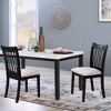 Kumasinova Set of 2 Solid Wood Upholstered Dining Chairs, Slatted Back Kitchen Chairs with Cushion, Ergonomic Medium High Back, Dining Room Furniture - 4 of 4