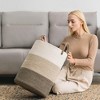 Cheer Collection Large Cotton Rope Laundry Hamper with Handles – Tall Woven Basket for Clothes, Toys, Blankets - 4 of 4