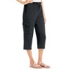 Collections Etc Drawstring Cargo Pocket Knit Casual Capri Pants - 2 of 4