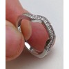 Pompeii3 1/3ct Diamond Curved Ring 14K White Gold - 2 of 3