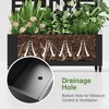 PexFix 72 in. H x 35 in. W Black Metal Rectangle Wall Planter Box with Trellis for Climbing Plants - 4 of 4