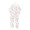 Hudson Baby Infant Girl Thermal Long Underwear 2pc Set, Dusty Rose Floral - 2 of 4